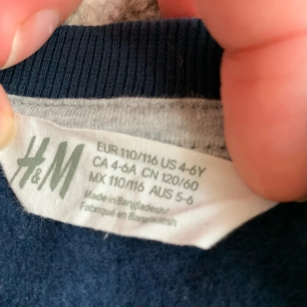 H&M Navy Blue Construction Sweatshirt Boys 4-6 years